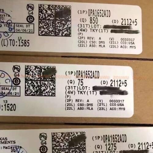 10PCS/LOT OPA1652AIDR OPA1652AID OPA1652A OPA1652 SOP-8 lillard loja só vende 100% produtos originais