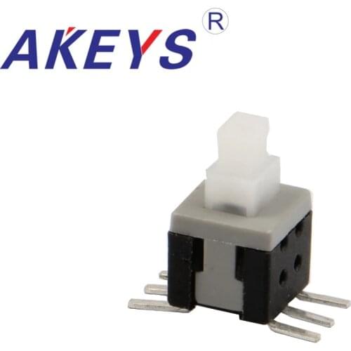 10PCS KFT-5.8A high head latching push button switch High life button PCB electrical switch