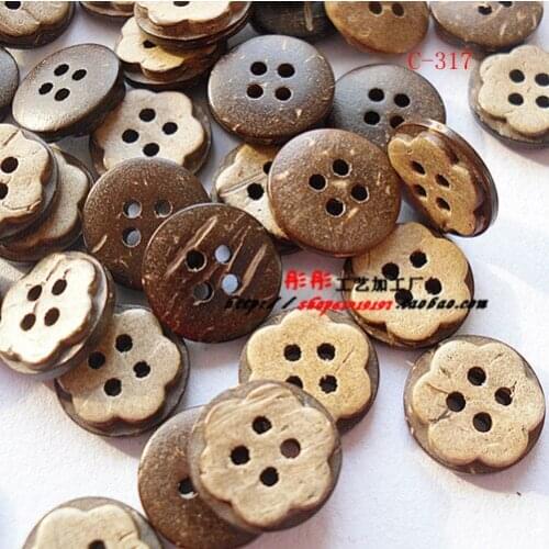 13mm, Natural coconut buttons,Accssories sewing (c-317)