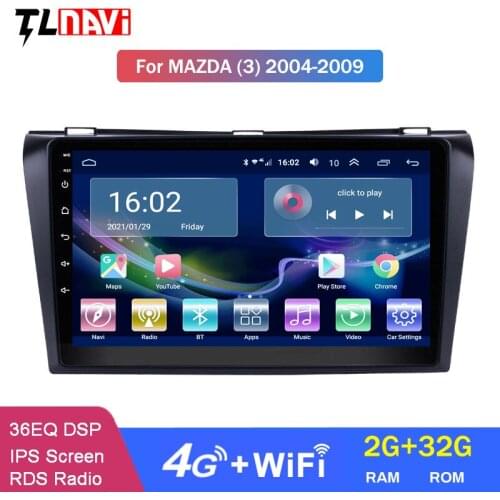 4G LTE 2G RAM 9 Inch Car Audio Radio System Player Android 10 For Mazda 3 2004-2013 GPS Navigation