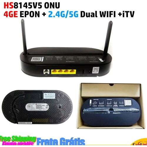 95New 100New HS8145V5 3GE EPON + 2.4G 5G WIFI iTV ONU +1Tel Full Gigabit optical ONU Wireless WIFI FTTH Telecom Router