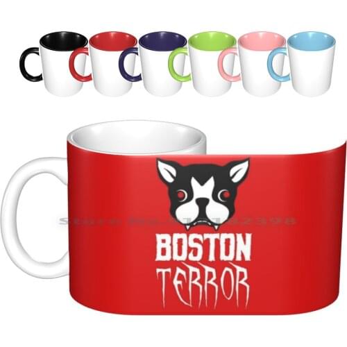 Boston Terror Funny & Cute Terrier Dog Ceramic Mugs Coffee Cups Milk Tea Mug Boston Terrier Halloween Party Funny Dog Pet Cute