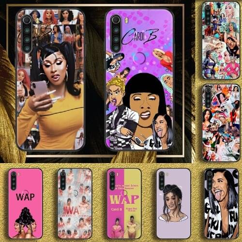 Rapper Cardi B CardiB WAP Phone case For Xiaomi Redmi Note 7 7A 8 8T 9 9A 9S 10 K30 Pro Ultra black luxury prime 3D cell cover
