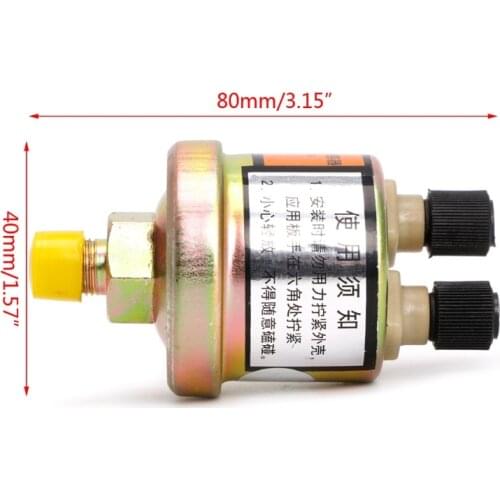 Engine Oil Pressure Sensor Gauge Sender Switch Sending Unit 1/8 NPT 80x40mm 1XCF
