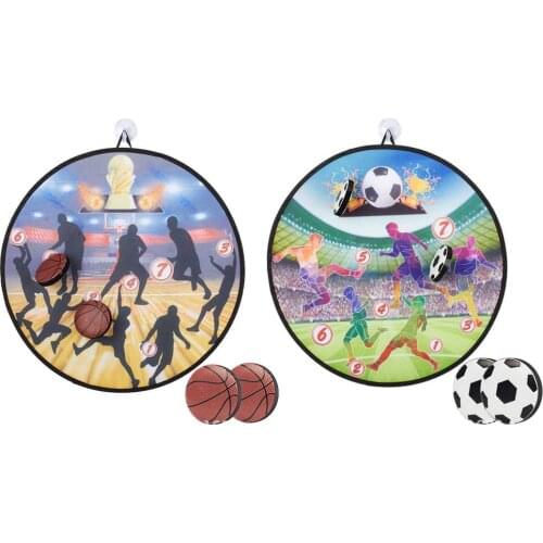 Childrens Flannel Sticky Target Ball Dart Board Toy Throwing Ball Sticky Ball Basketball Football Fast Spinning And Folding