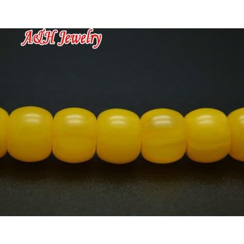 DIY Beads Yellow Color 8x10mm Resin Barrel Shape Beads High Quality DIY Jewelry Making Materials 5pc/lot