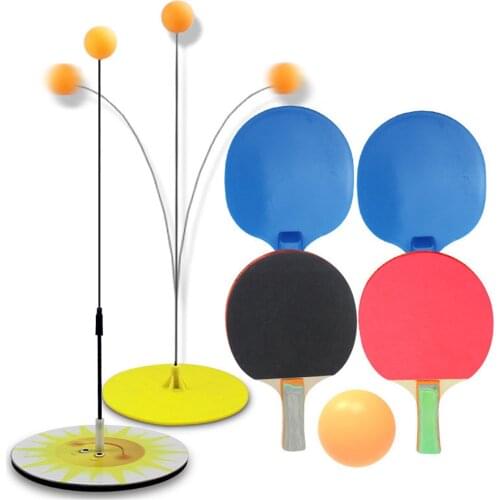 Elastic Soft Shaft Table Tennis Trainer Children Adult Indoor Toy PingPong Self Training Kit FK88
