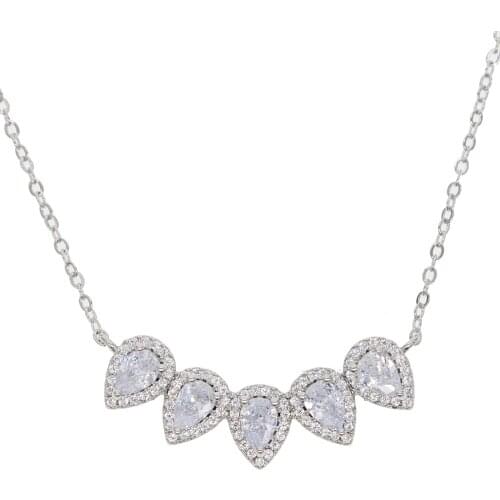 Elegant necklace multi shiny crystal Jewelry Fashion Statement Necklace Bijoux New Party Trendy for woman ornaments gift