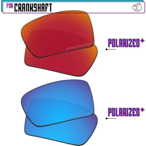 EZReplace Polarized Replacement Lenses for - Oakley Crankshaft Sunglasses - BlueP Plus-RedP Plus