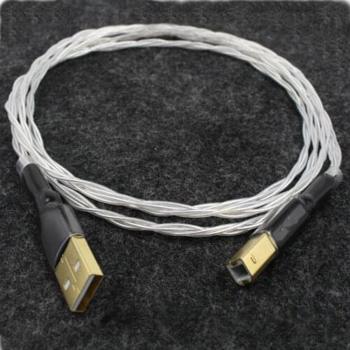 HIFI 5NOCC Silver USB Cable DAC To USB Audio Digital Cable