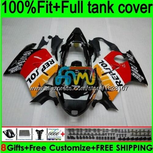Injection For HONDA CBR1100XX Blackbird CBR1100 Repsol orange XX 96 97 98 99 00 01 138BS.3 CBR 1100XX 02 03 04 05 06 07 Fairing