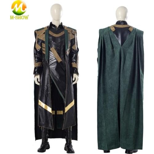 Superhero Loki Cosplay Costume Loki Armor Suit with Cape Luxious Outfit for Halloween Carnival Fancy Suit for Men Any Size