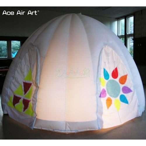 Creative Sensory dome inflatable dome house,learning room,school teaching pod,sensory booth with flower door for sale