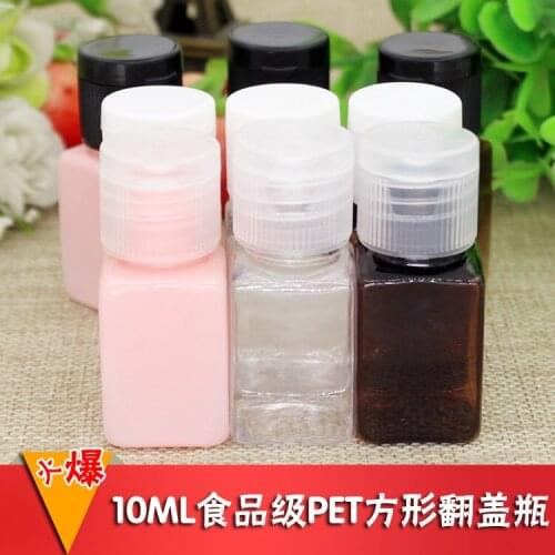 Refillable 10ml Toner Bottle Flip-top Plastic Bottle Trial Pack Sample Cosmetic Bottle 20PCS/LOT