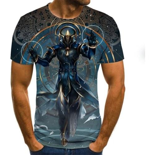 2021 New Summer T-shirt Horror Comics Short Sleeve Shirt Men T shirt Casual 3D Print Rock T shirts For Man Full Printed