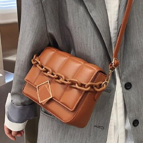 2021 New Womens Bag Autumn Winter Female Literary Single-Shoulder Bag Chain Design Cross-Body Bag Trend Womens Bag Bolsos Sac