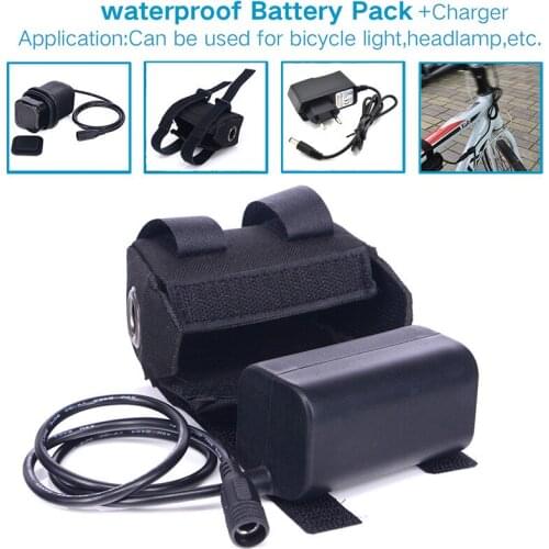 New Waterproof Rechargeable Battery Pack 8.4V 6400mAh 18650 For Bike Bicycle Light + Charger