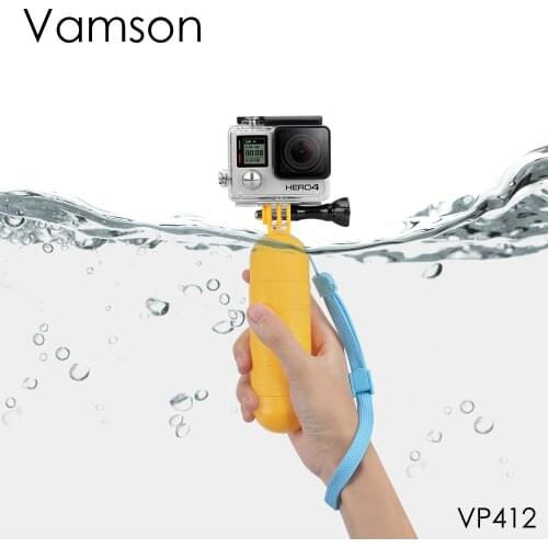 Vamson Yellow Pineapple Shaped Buoyancy Stick for Go Pro Hero 9 Handle Tripod Grip Floating Rod for Gopro9 8 7 6 5 4 VP412