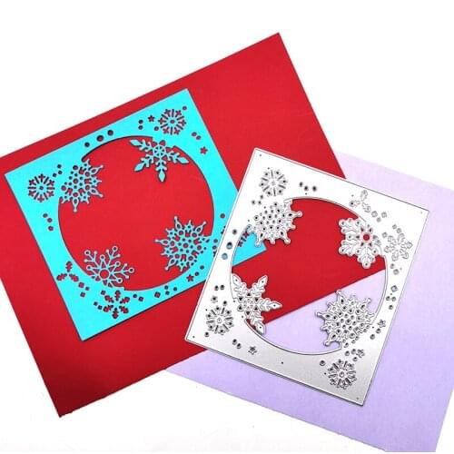 Julyarts Frame Snowflake Metal Dies For Card Making New For 2021 Natale For Engraving On Paper Cards Crafts Cutters