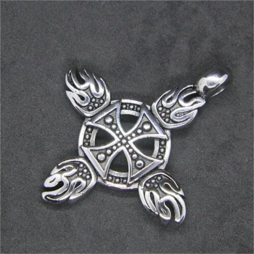 Rany&Roy Newest Round Cross Pendant 316L Stainless Steel Biker Fashion Hiphop Style Men Boys Pendant