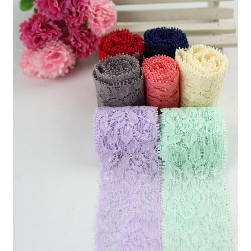 3.8cm mesh embroid ribbon Tiny Round lace Tulle Wave embroidered net Lace trim for Sewing clothing 20 yards