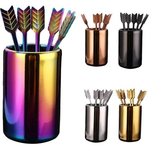 Coffee Scoops Stirring Rods Watermelon fruit fork Stainless Steel Mixing Spoon Stir Bars Tea Coffee Scoops