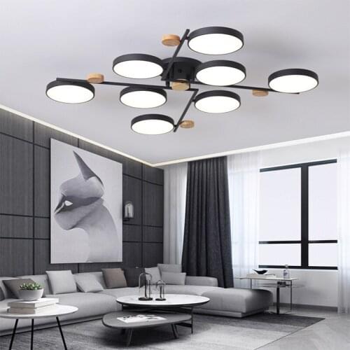 Nordic modern LED chandelier bedroom living room study lighting hotel apartment office simple style lamp