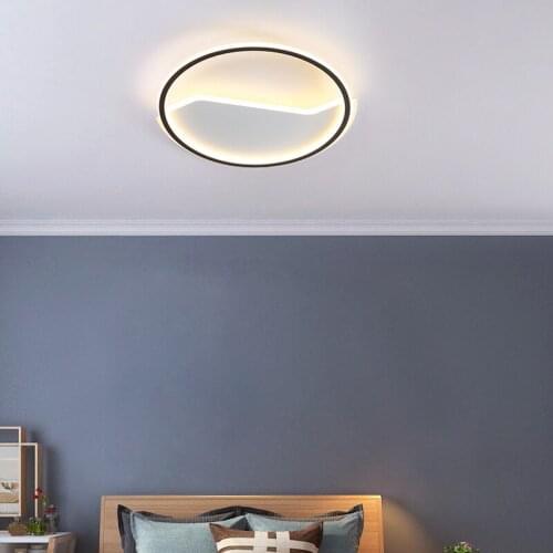 Modern Creative Personality Led Chandeliers Bedroom Minimalist Square Ceiling Lamp Living Room Study Round Shape Lights Lighting