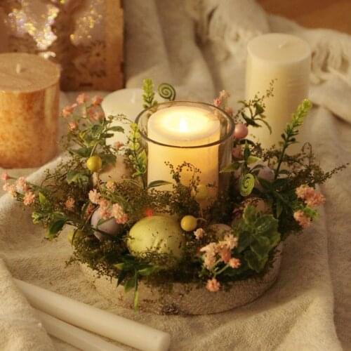 Glass Decorative Easter Candle Holder Candleholder Tea Light Decoration