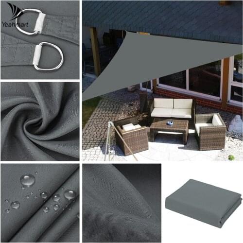 Anti-UV Waterproof Shade Sail Shelter Triangle Sunshade Protection 5x5x5M 98% UV Block Garden Terrace Canopy Pool Shade Cloth