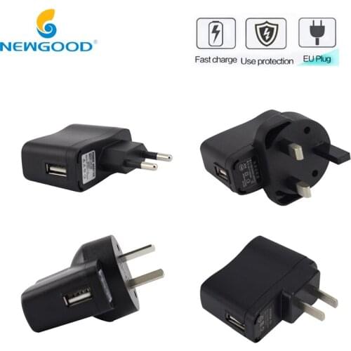 5V 500mA Universal Travel USB Charger Adapter Wall Portable EU UK US Plug MP3 MP4 Smart Charger With LED indicator light