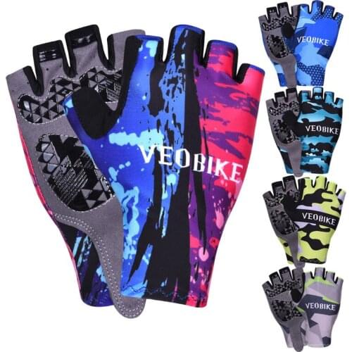 Cycling Gloves Gel Pad Bicycle Gloves Short Half Finger Breathable Sports Gloves Summer Men Women MTB Bikes Gloves