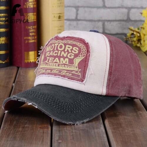 Vintage Cotton Unisex Baseball Caps Letter Pattern Washed Style Baseball Hats For Women Men Summer Sun Dad Hat Type 2018