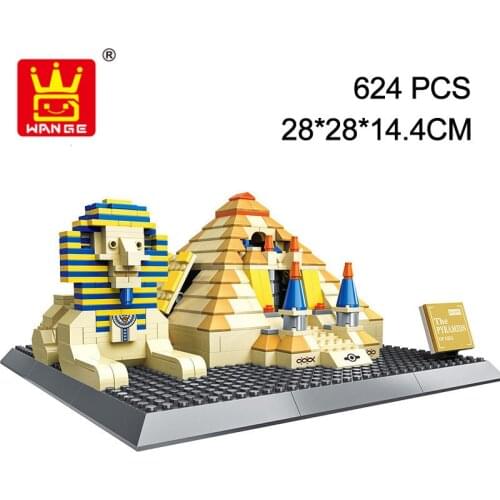 WANGE World Famous Architecture Building Blocks Kids Toys Great Pyramids Of GIZA 624pcs Bricks Educational Toys For Children