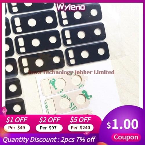 Wyieno 50Pcs/Lot N950 Real Camera Glass Lens For Samsung Note 8 N950f Back Rear Camera Panel With Glue Tracking