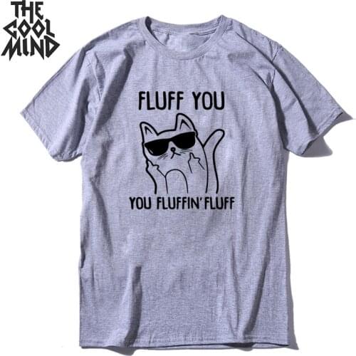 COOLMIND 100% cotton funny fluff you men tshirt casual short sleeve men t shirt o-neck summer t-shirt male men tee shirts