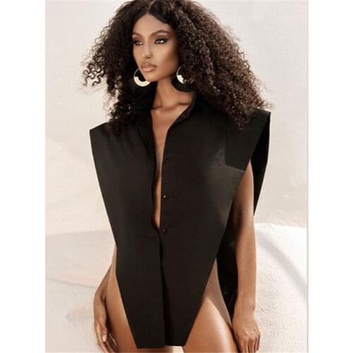 SIBYBO Designer Deep V-Neck Sexy Bodysuit Women Shirt Body Top Fashion Bodysuits Femme Basic Shirt Overalls Turn-down Collar Top