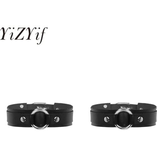 1 Pair Harness Men PU Leather Arm Strap Arm Warmers Vintage Punk Goth Armbands Adjustable Buckle Straps Clubwear Costume