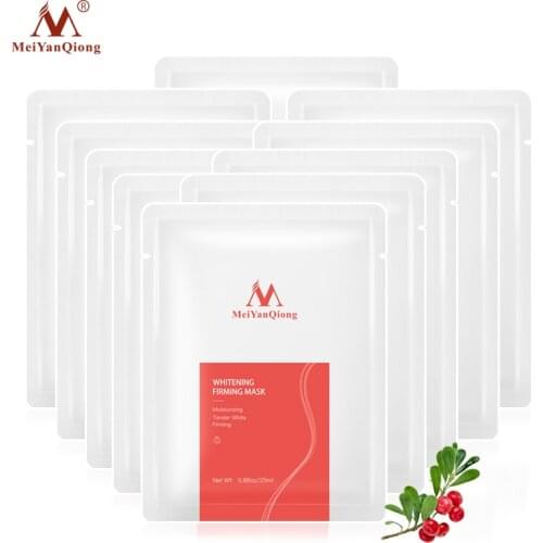 10PCS MeiYanQiong Whitening Firming Mask Hidratar Moisturizing Skin Care Peel Mask Anti-aging Cream Brighten Up The Skin 25ml