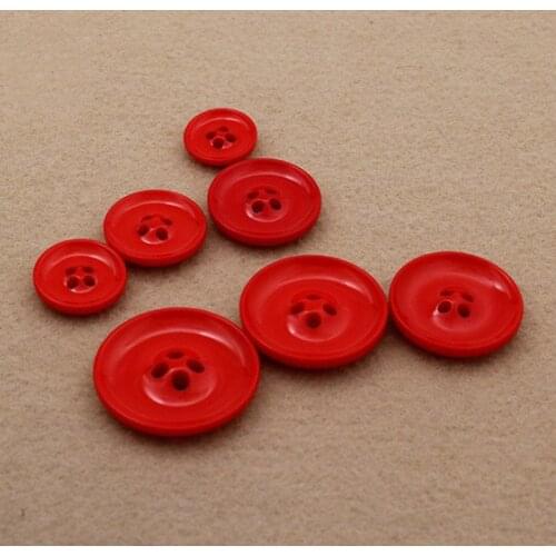 100 pieces 10-30mm Chinese style high-grade resin gloss paint big red sewing coat buttons windbreaker button wedding apparel