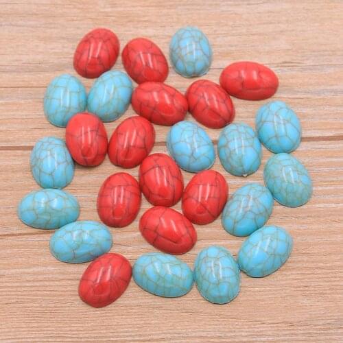 20Pcs 12*18mm 2021 New Two Color Flat Bottom Drill Oval Acrylic Cabochons Jewelry Settings For Bracelet Earrings Accessories