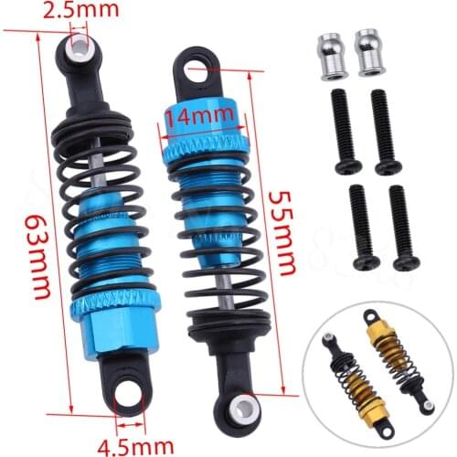 4 Pieces Aluminum Shock Absorber Assembled A949-55 For WLtoys A959 Vortex 1/18 2.4G 4WD Electric RC Car Off Road Buggy