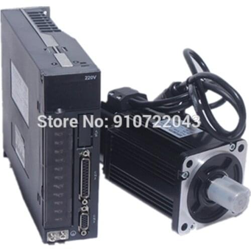400W 730W 750W 1KW AC Servo motor 80ST 220V Single-Phase Servo MODBUS ac drive permanent magnet Driver with motor cable