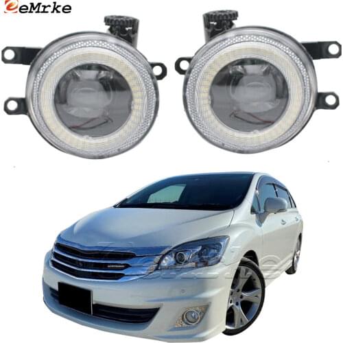 2in1 LED Angel Eye Daytime Running Lights DRL + Cut-Line Lens Fog Lights for Toyota Mark X ZiO 2007 2008 2009 2010 2011 2012 '13