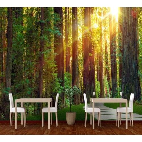Free Shipping Original Forest Background Wall Painting Custom 3D Living Room Wallpaper Restaurant Mural Entrance Wallpaper
