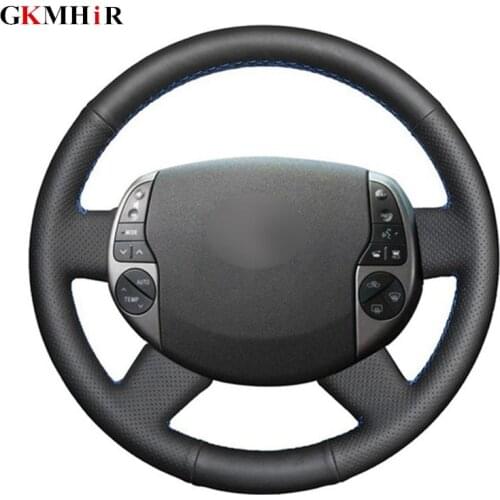 Black Steering Cover Artificial Leather Car Steering Wheel Cover for Toyota Prius 20(XW20) 2004 2005 2006 2007 2008 2009
