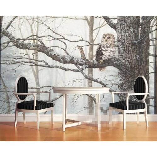 Beibehang Home Decorative Wallpapers European Oil Paintings Cute Animals Trees Frescoes TV Sofa Background Walls 3d wallpaper
