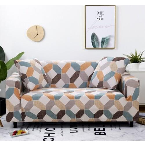Geometric Elastic Sofa Covers for Living Room Stretch Modern Non-slip Couch Cover Sofa Slipcover Chair Protector 1/2/3/4 Seater