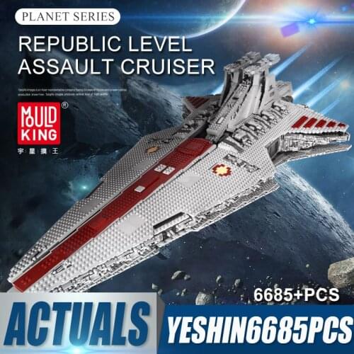 Mould King 21005 Star Toys UCS Venator Republic Attack Cruiser Destroyer Set Buidling Blocks Bricks MOC-0694 Kids Birthday Gifts