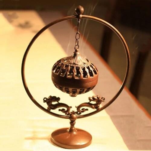 Pure copper incense burner creative hanging bedroom classical desktop ornament incense burner